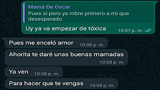 whatsapp chat with friend oscar's boss leads to fucking again