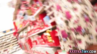 i'm a petite teen overwhelmed by this massive cum dump on my face