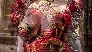 Ai Generated Queen of Hearts Flashes Pussy in Sexy Dress!