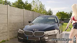 busty bikini car wash hottie titty fucking hard 😍