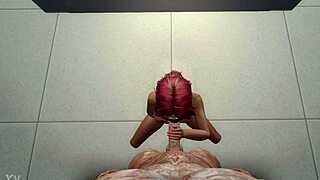 Does this blindfolded cheerleader suck well in Second Life?