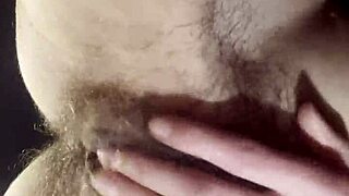 teacher masturbates her hairy wet pussy during break... dripping and passionate