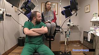 Kalani Luana gets her yearly physical from Dr. Tampa backstage