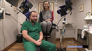 Kalani Luana gets her yearly physical from Dr. Tampa backstage