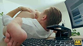 loan4k blonde whore is having a rough anal fuck for a loan 😈