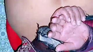 bigass desi wife update in florida with buttplug spreading outdoors