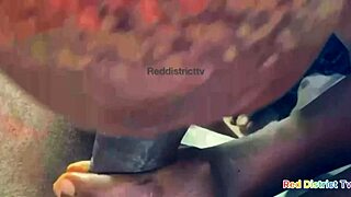 A young lady enjoys a large toy and creamy treat for her petite area