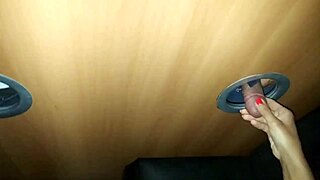 Husband films wife having fun at swing party sucking strangers at glory hole