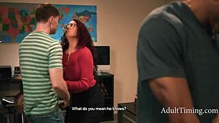 Busty teacher kiki has an affair with a student that ends in him blackmailing her adulttiming