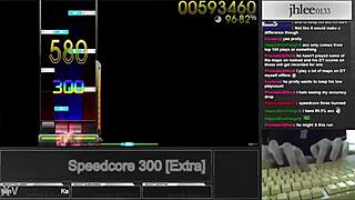 osu mania jhlee0133 speedcore 300 dt 95 06 game session
