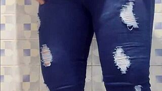 madura is caught in the public bath