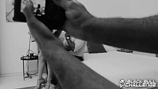 Submissive blonde candee licious interracial bbc fucking bts