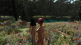 caroline explores lesbian fantasies in the rental cabin with dildos and strapons