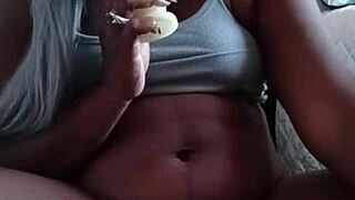 Naejaes surboard part 2 solo riding dildo to squirting orgasm