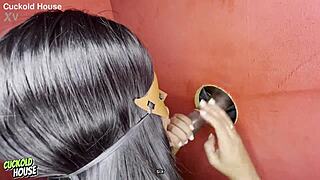 Noiva Quente Chupa Buceta Pela Primeira Vez Antes De Foder Com Homem Desconhecido No Gloryhole!