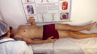 Erection In The Infirmary! Nurse Sucks Monster Cock!