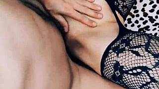 Does This Beautiful Wife Look Sexy In Fishnets?