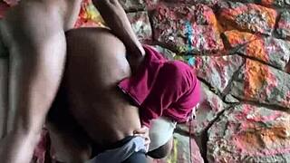 sexy bbw remi gets creampied in a tunnel during outdoor sex.