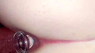 tight gf tries new toy then gets doggy fucked