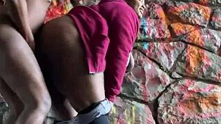 sexy bbw remi gets creampied in a tunnel during outdoor sex.