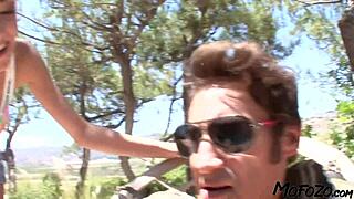 hey, slim step sister with nice tits enjoys the doggystyle position 😏