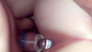 tight gf tries new toy then gets doggy fucked