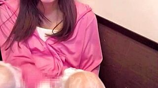 this crossdressing guy masturbates with drain net on crotch during live stream