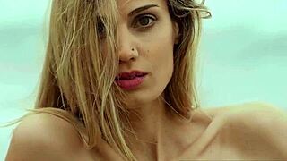 Skinny Italian Milf Plays Balloons on Beach