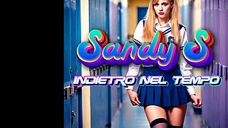 Sandys new album trailer with teen cosplay school parody.