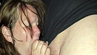 Moaning Redhead Gives Head At Concert's End 😍