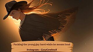 the young guy was moaning loud as i fucked him hard