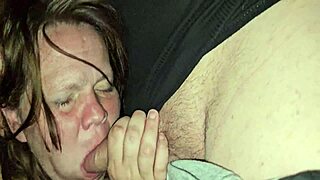 Moaning Redhead Gives Head At Concert's End 😍