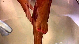 teasing you with my feet in the bathtub