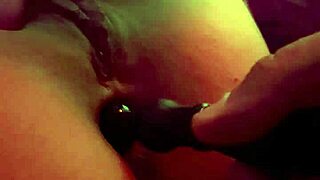 She takes her new toy up her ass until she cums!