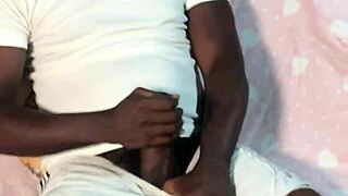 Bbc cock gets a sloppy handjob