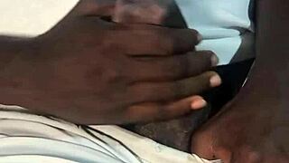 Bbc cock gets a sloppy handjob