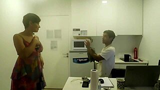 wife secretly fucks the plumber and gets her ass filled by the new brother-in-law while husband eats