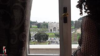 i perform double anal fisting on lady ana in the colosseum, making her squirt