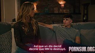 Who seduces the mother-in-law in this taboo encounter with big tits and ass?