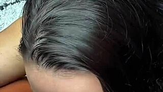 big tits babe sucks like a queen - blowjob rimjob ball sucking cum in mouth casting