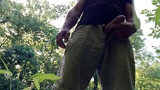 I was jerking off in the park and cum went everywhere, hope nobody saw!