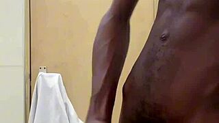 big black cock busts nut in public toilet