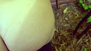 i surprise my japanese step sister in the garden of my house, uncensored action