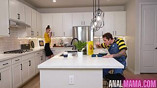 April Fools prank turns into hardcore sex with stepmom.