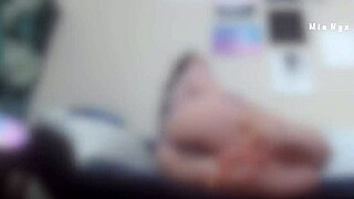 sexy pink hairy pussy in see through lingerie bra and panties blur edit amateur mia nyx