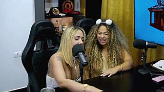 i saw these two hotties twerking on the podcast, showing their pussy and ass, it teased me so much i was speechless - bruna lambertini & isa moura