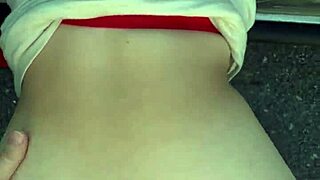 real hooker with blonde hair gives a bareback blowjob, gets bent over and fucked from behind, then takes a load on her ass