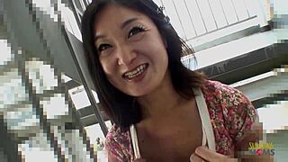 Small Fellow Interacts With Eager Asian Mature Woman