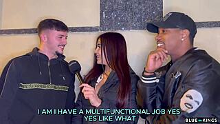 Street ends up in a hard amateur threesome - bbc