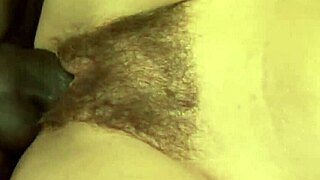 short haired natural boobs gets interracial bbc blowjob